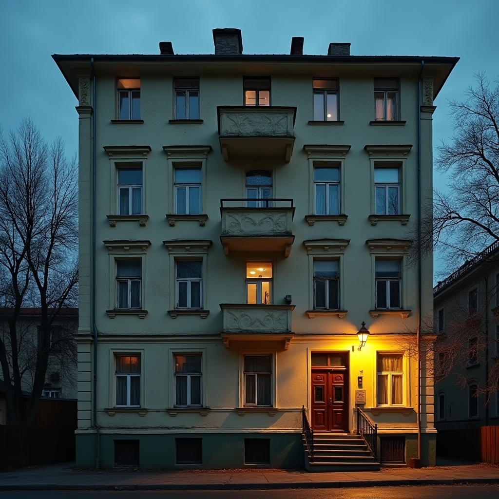 Деревянные окна в доме старого фонда